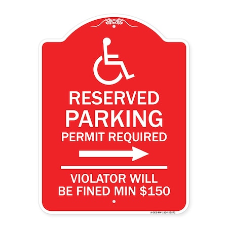 Modern Isa Symbol Connecticut Reserved Parking Permit Required Violators Will Be Fin Aluminum Sign